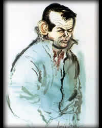 Ronald Searle caricature of Janssen from TV Guide